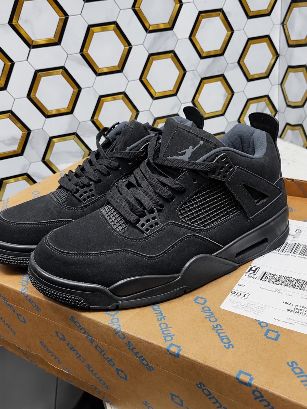 Air Jordan 4 Retro Low - Black Men's Sneakers